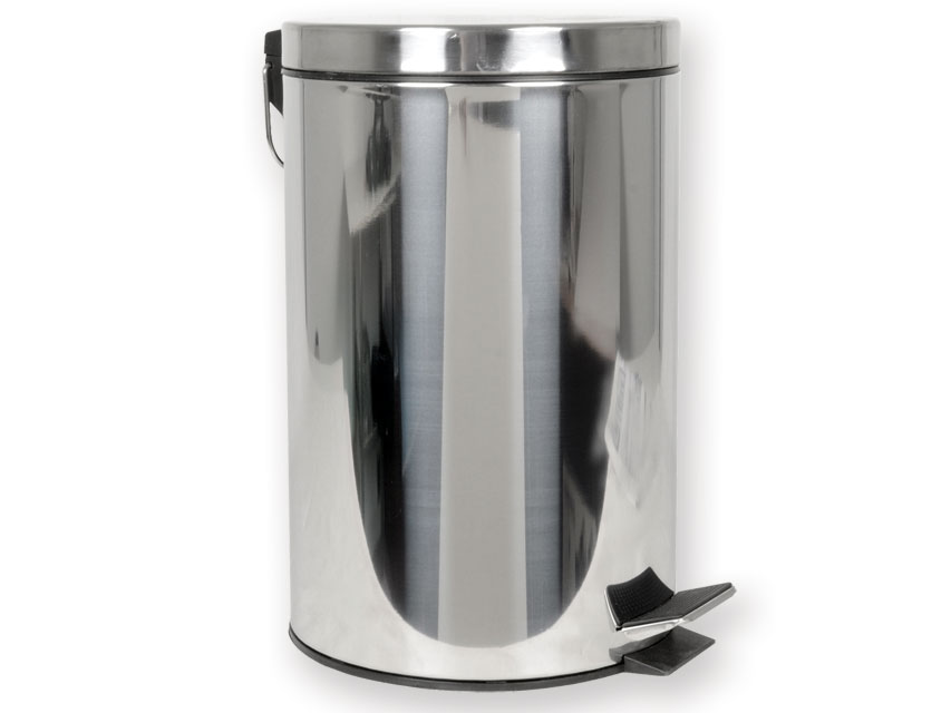 WASTE BIN 12 L WITH PEDAL - STAINLESS STEEL