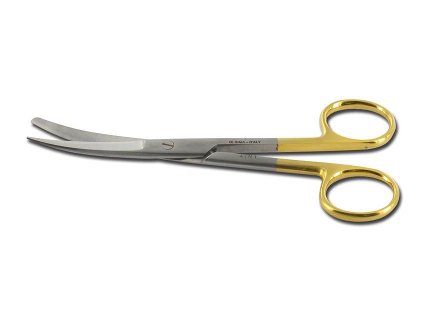 GOLD SCISSORS CURVED BLUNT/SHARP - 14.5 CM1