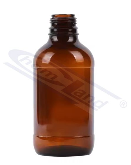 PUDELE, STIKLA, FARMACEITISKA, DZINTARA KRĀSĀ, BEZ UZSKRŪVĒJAMA VĀCI