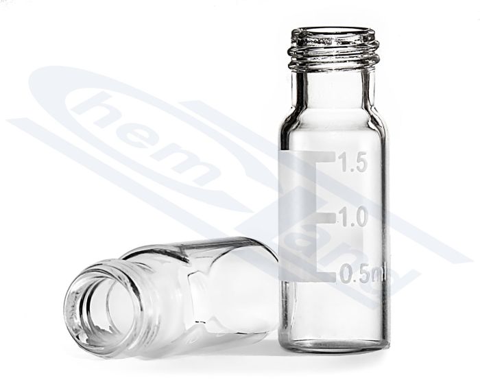 VĀLĪTES 1,5ML ND9 CAURSPĪDĪGAS, AR APRAKSTU, 11,6 X 32MM, IEPAKOJUMĀ 100GAB CHEMLAND