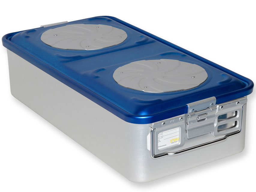 Konteineris ar vārstu-liels h 150 mm-zils-ar perforāciju