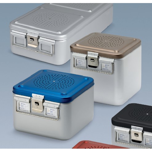 Alumīnija konteineris, pelēks vāks, ar 1 filtru 58x27x15.5