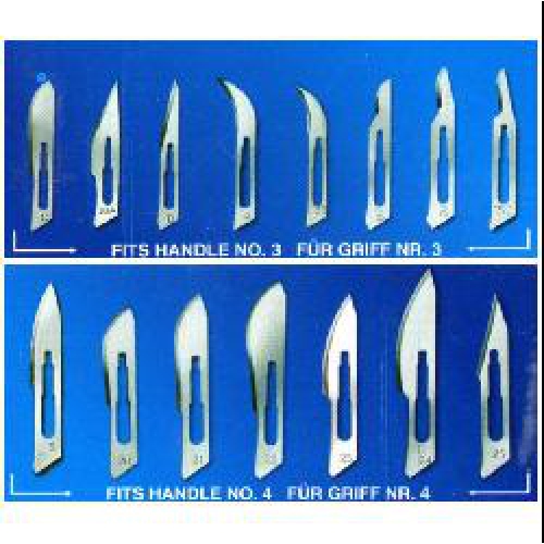 Sterili skalpeļa asmeņi Nr.24 N100