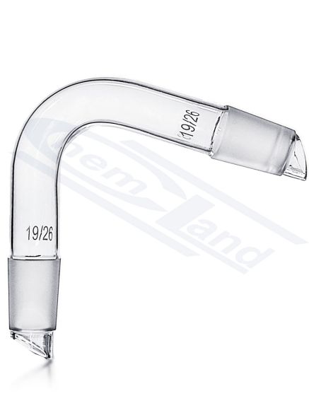 atkopšanas līkums ar slīpu gala leņķi 75, 2 x konuss 45/40 GLASSCO