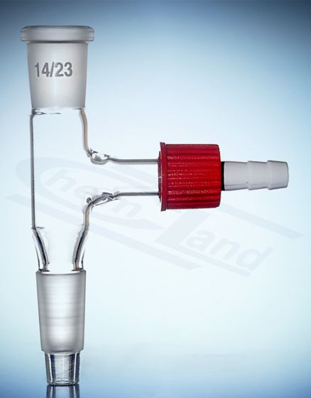 kontaktligzdas adapteris konusam ar sānu roku ar skrūvju vītni PP konuss 24/29 kontaktligzda 24/29 GLASSCO