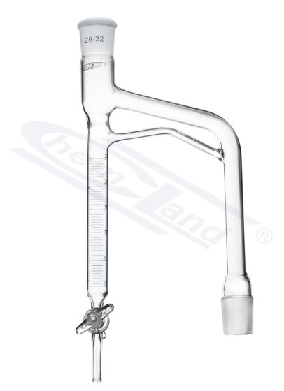 Dean Stark 05ml stikla krāns ar papildu stiprinājuma caurulīti, slīpēts 29/32