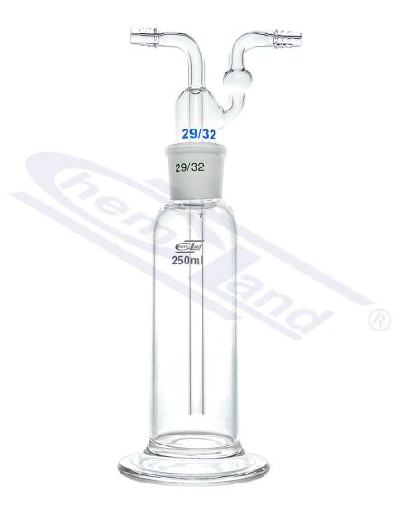 gāzes mazgāšanas pudele, atbilstoši Drechsler 00500ml NS. 34/35 - KOMPLEKTS