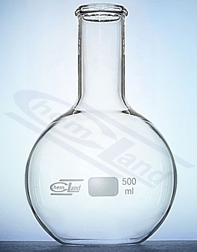 Kolba ar plakanu dibenu, šaurs kakls 01000ml CHEMLAND