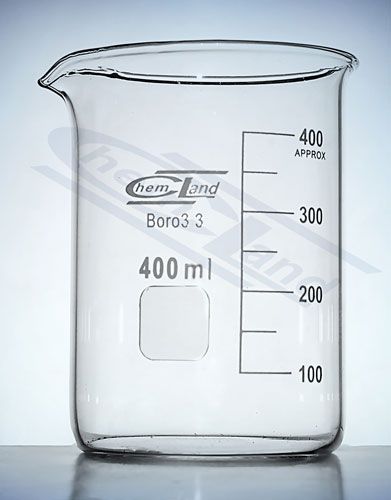Kausiņš zemas formas 00050 ml borosilikāta stikla CHEMLAND