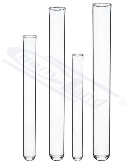 Bakterioloģiskā apaļā dibena mēģene Boro 7.0, 28,0 ml, 18 x 150 mm, GLASSCO