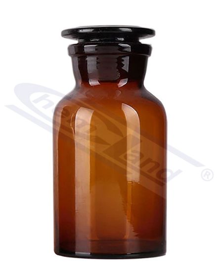 pudele ar aizbāzni dzintara krāsas ar platu kakliņu 00030 neitrāls stikls