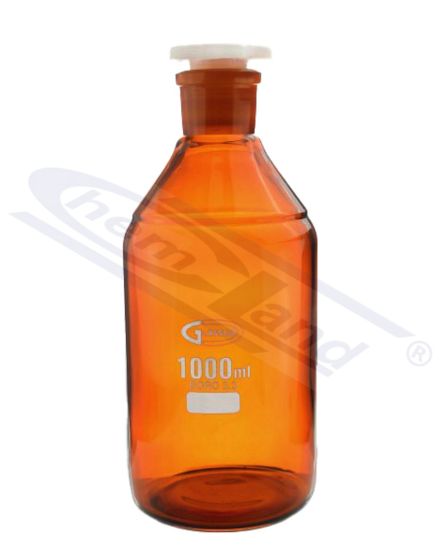 pudele BORO 3.3 01000 WS 29/32 AMBER SiO2>80,5 perc Glassco aizbāzni PP