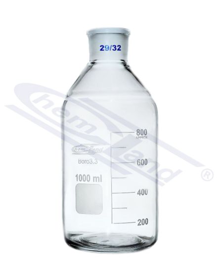 pudele BORO 3,3 01000 NS 29/32 SiO2>80,5 perc