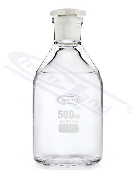 Pudele ar BORO 3,3 00500 WS 24/29 SiO2>80,5 perc Glassco PE aizbāzni