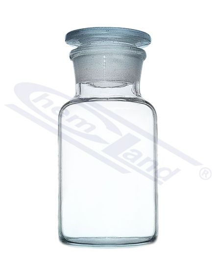 pudele ar aizbāzni caurspīdīga ar platu kakliņu 00100 neitrāls stikls