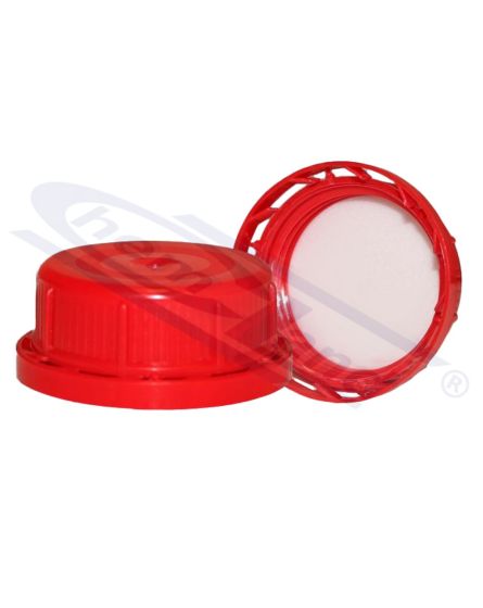 Skrūvējamais vāciņš GL45 sarkans, pašblīvējošs