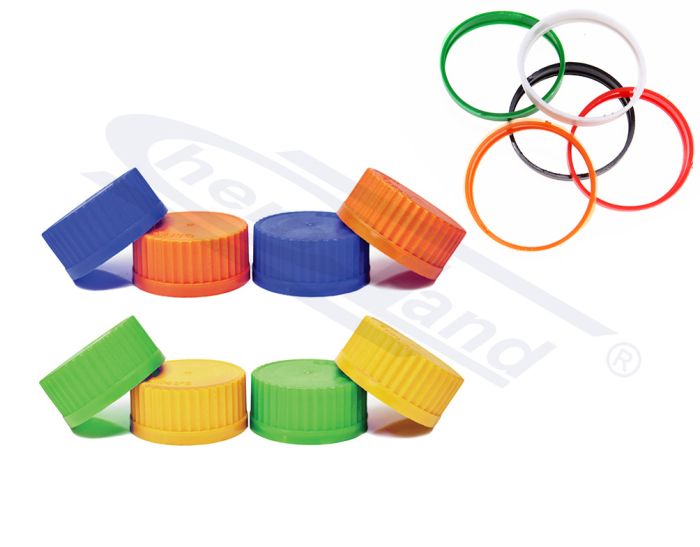 aizskrūvējams vāciņš ar gredzenu pudelēm GL45 - GREY NEW LINE