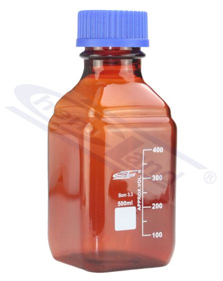 Dozators un biuretes pudele 0500ml GL45 kvadrātveida