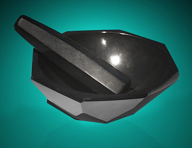 agāta miezeris - melns ar piestu diametrā. 100 mm