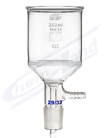 piltuve filtrēšanai cilindriska, ar saķepinātu disku G2 0500ml NS 29/32