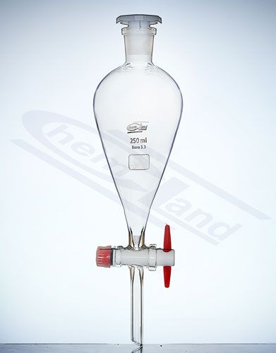 Atdalīšanas piltuve ar ligzdu Squib 34/35 ar teflona aizbīdni 10000ml