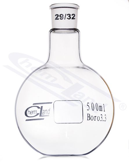 pudele ar plakanu dibenu 01000ml ligzda 45/40 CHEMLAND