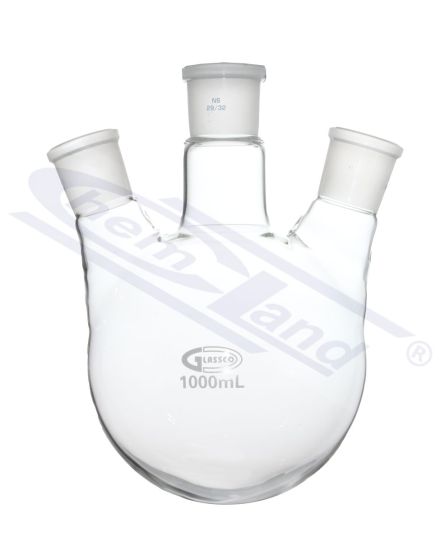 Sfēriska kolba 3 kakliņu slīpa 1000ml 29/29/29/29 GLASSCO