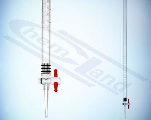 Birete taisna akrila aizbāzni ar PTFE tilpums 025ml