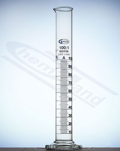cilindrs A klases zilā gradācija partijas sertifikāts 2000ml stikla pamatne GLASS