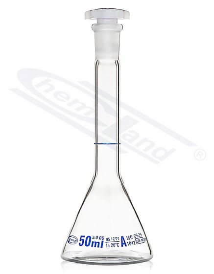 mērkolba TRAPEZOIDAL 5ml - 10/19, zilā skala, A klases ar sertifikātu