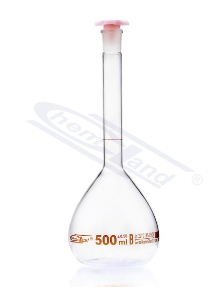 mērkolba cl.B 0500ml, 19/26 - brūna, CHEMLAND NEW LINE