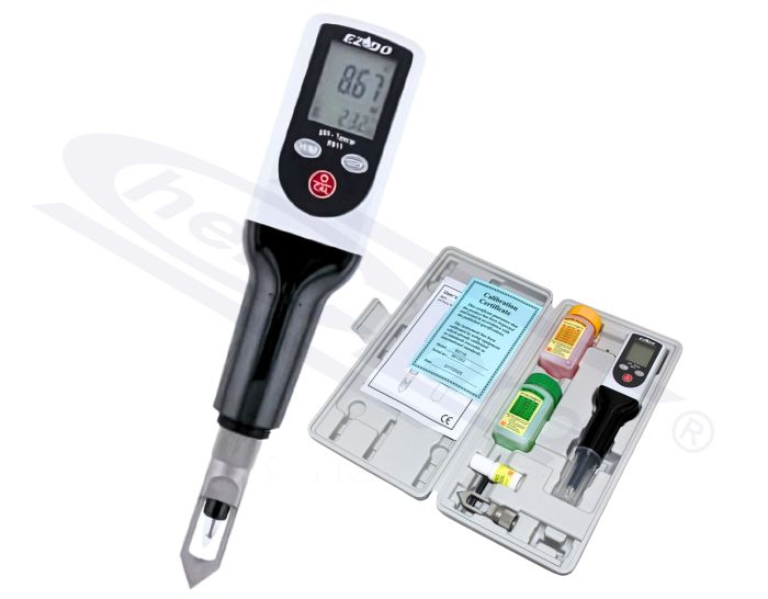 pH mērītājs -2 līdz 16 pH, temperatūra 0-90ºC augsnei, kompostam, barības vielām, sieram, gaļai un citiem daļēji mīkstiem materiāliem.